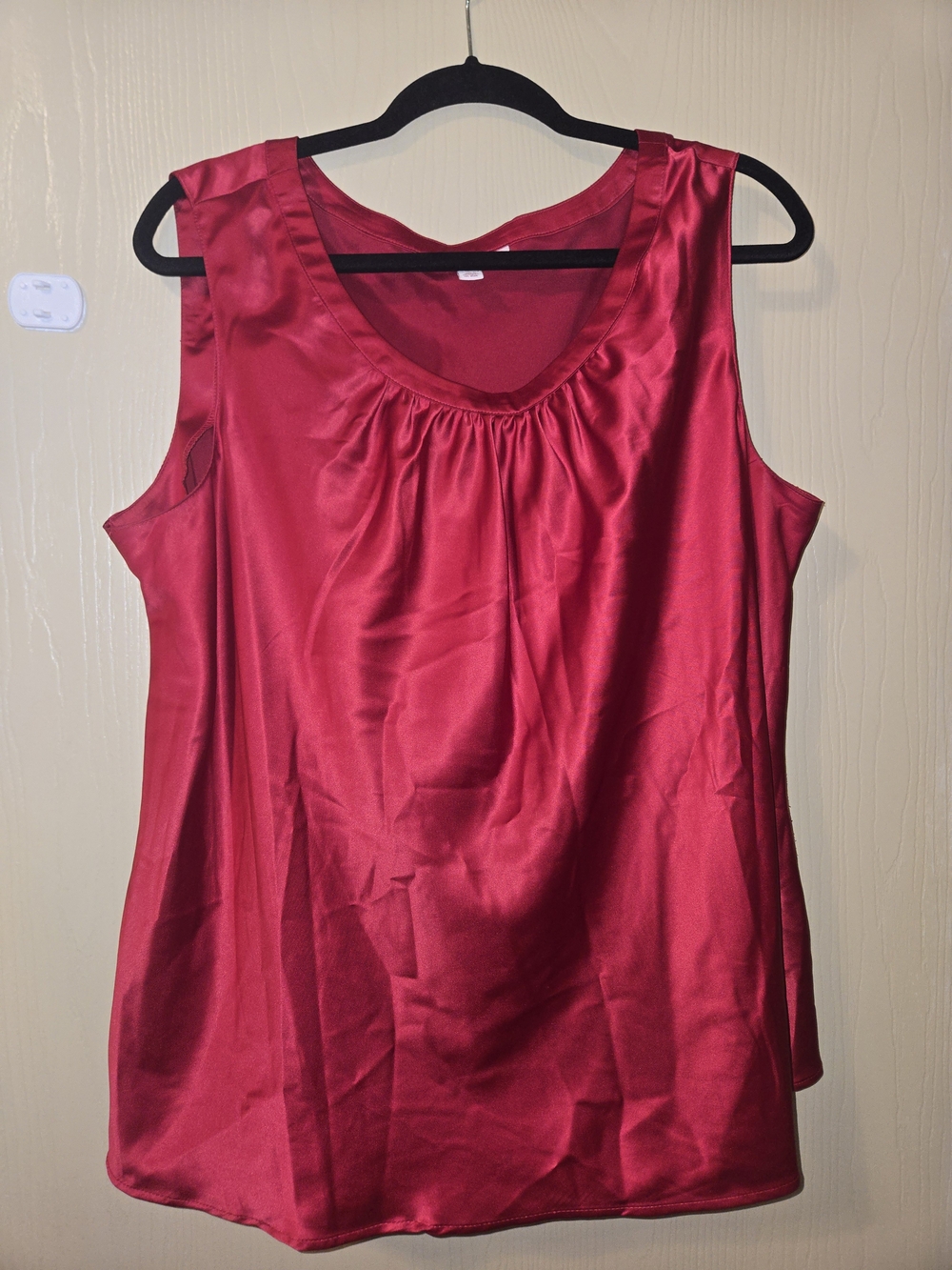 Satin Camisole Tank Top - Deep Fuchsia